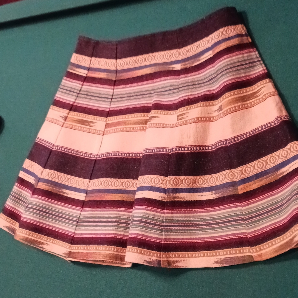 Anthropologie "Chloe Oliver"  Stripped Aztec Skirt